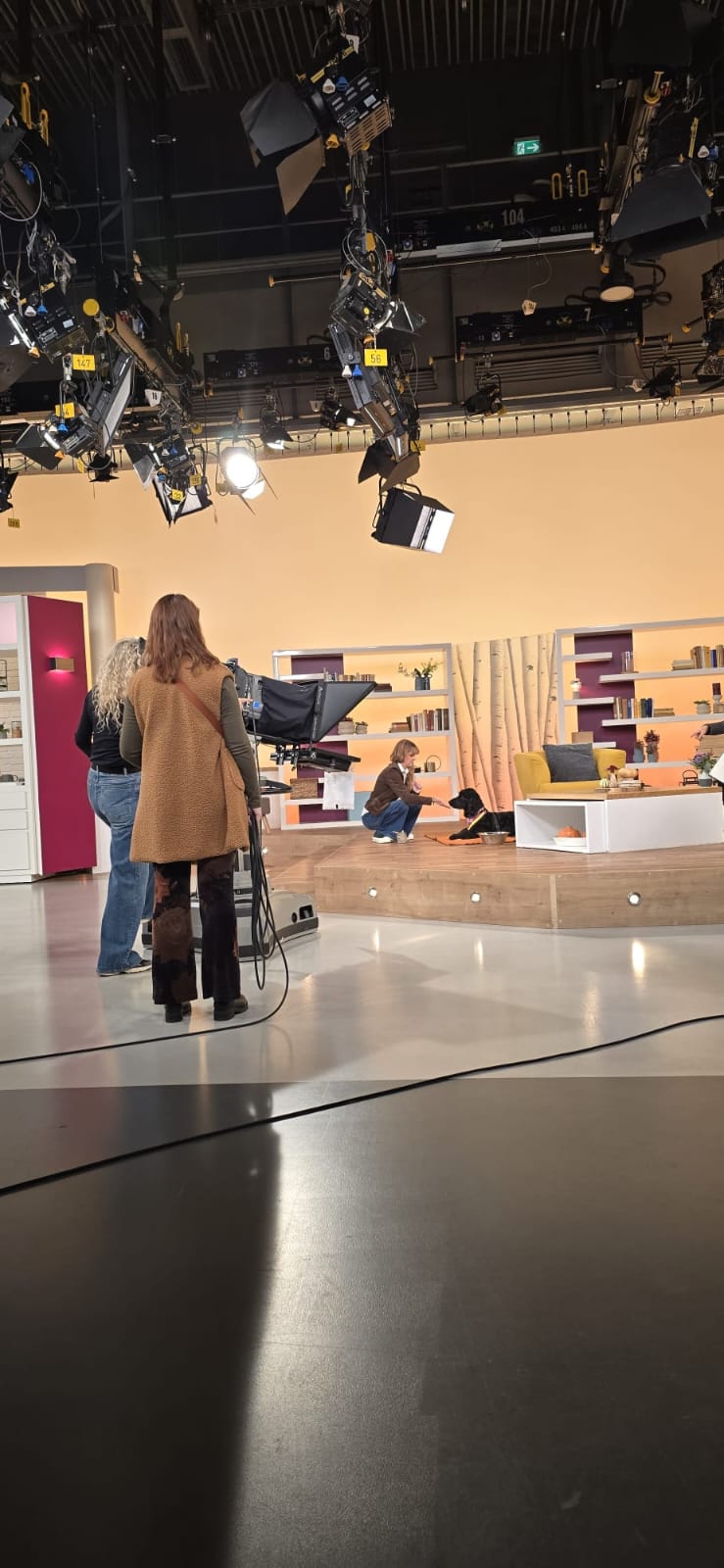 Blick hinter die Kulissen im Fernsehstudio von Hallo Hessen