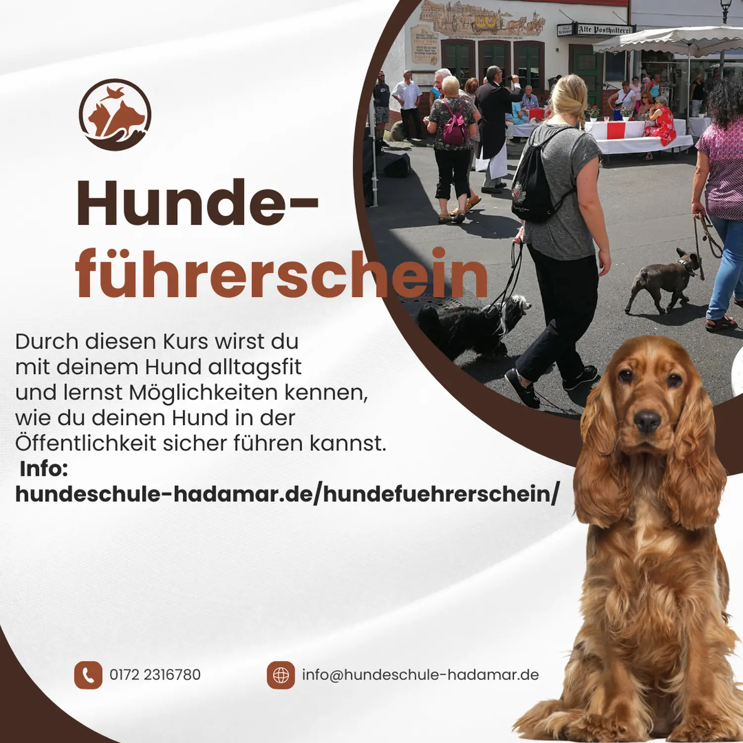 Flyer von Pfotenglück Assistenzhundezentrum & Hundeschule