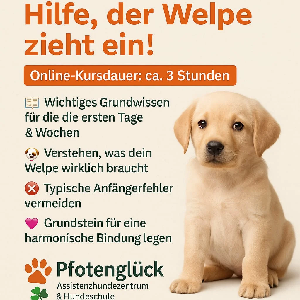 Flyer von Pfotenglück Assistenzhundezentrum & Hundeschule